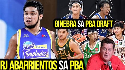 PBA UPDATES I GINEBRA PLANO SA PBA DRAFT I RJ ABARRIENTOS SA PBA YouTube