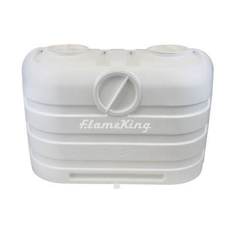 Flame King Dual 20lb Propane Tank Cover Rv Propane Tank Cover For Trailer And Campervans White