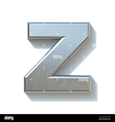 Brushed Metal Font Letter Z D Stock Photo Alamy