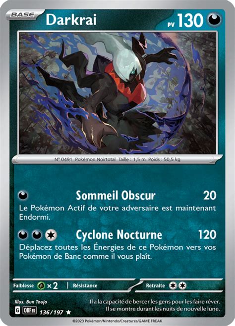 Darkrai Écarlate Et Violet Flammes Obsidiennes 136 — Poképédia