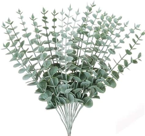 Ncoale Pcs Eucalyptus Stems Artificial Eucalyptus Leaves Plastic