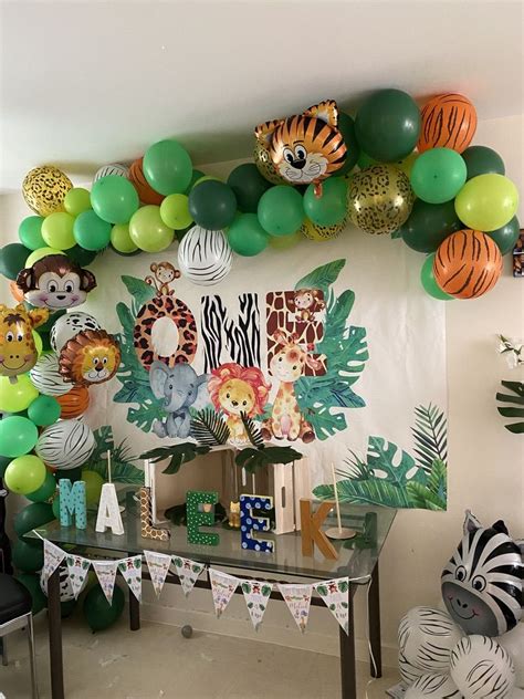 1st Birthday Jungle Party 1st Birthday Decorations Boy Safari Theme