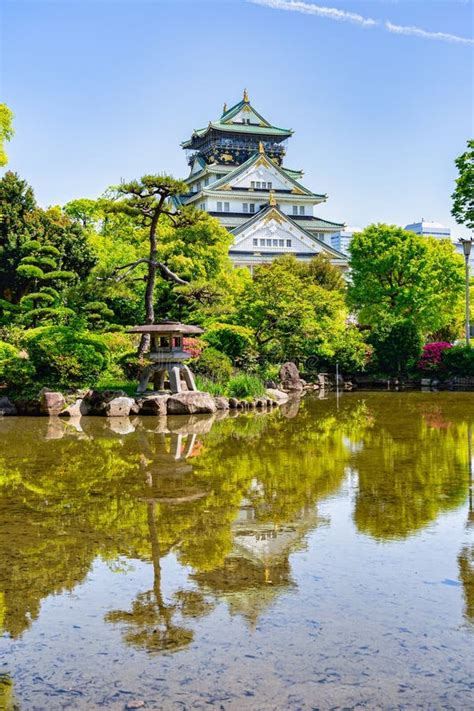 View With Osaka Castle The Most Famous Landmark And Popular Tourist