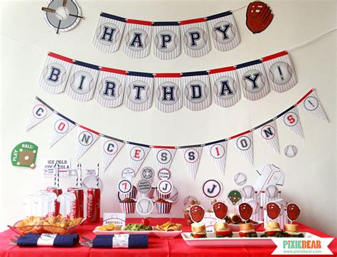 Baseball Party Ideas | Pixiebear Party Printables