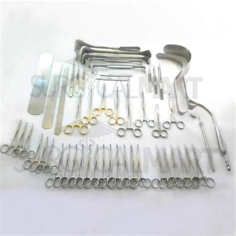 Basic Laparotomy Set Pcs Medical Surgical Instruments Gold