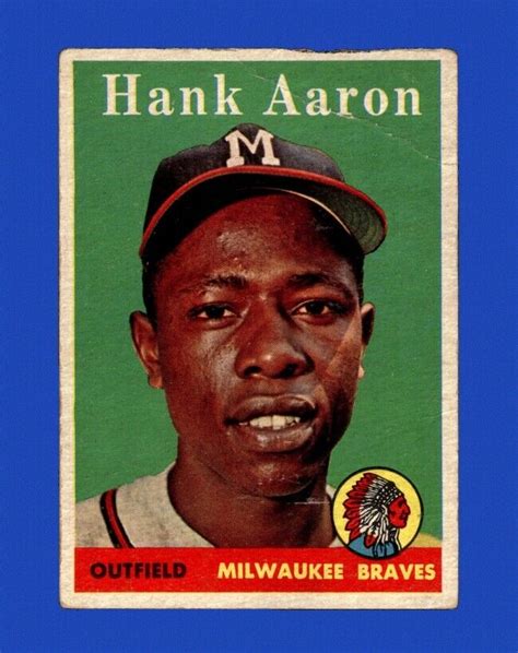 Topps Set Break Hank Aaron Vg Vgex Crease Gmcards Ebay