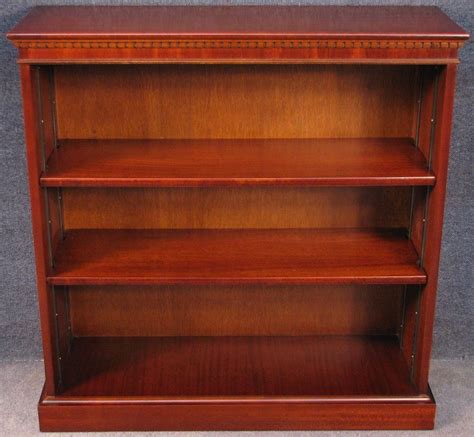 Mahogany Low Bookcase Bookshelves Shelf Unit Low Bookcase