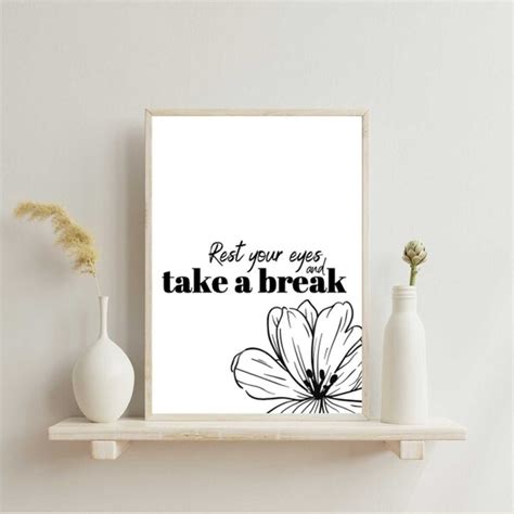 Take A Break Poster Etsy