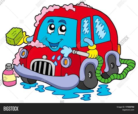 Cartoon Car Wash - Vector Vector & Photo | Bigstock