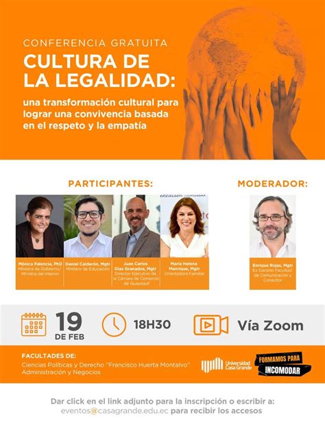 Así se puede ver el conversatorio virtual Cultura de la legalidad de