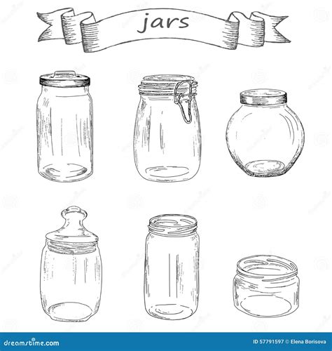 Glass Jars Cartoon Vector 57791597