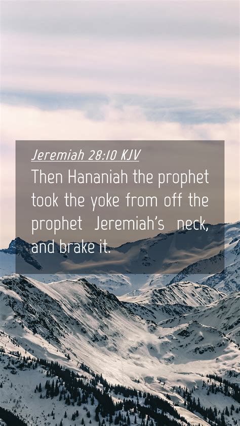 Jeremiah Kjv Mobile Phone Wallpaper Then Hananiah The Prophet