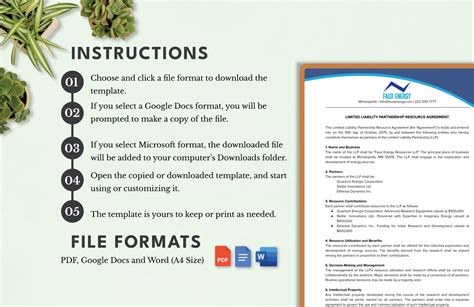 Limited Liability Partnership Resource Agreement Template In Word PDF