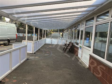 Sas Lean To Canopy With Enclosure School Canopies Sas Shelters