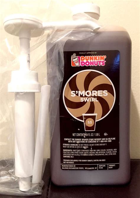 Exclusive Limited Collection Dunkin Donuts Smores Swirl Syrup Add With