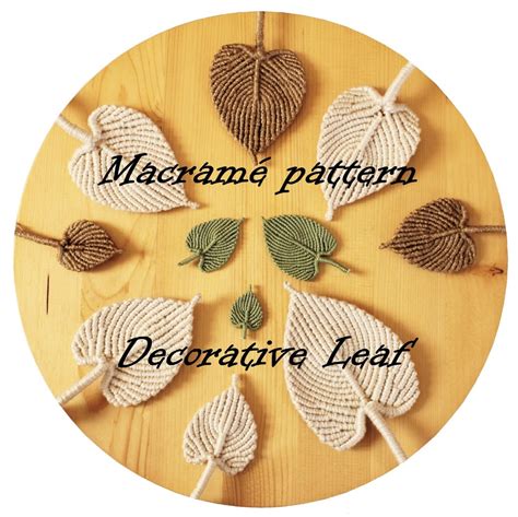 Leaf Macramemodern Macramemacrame Decormacrame Pattern Pdfdiy