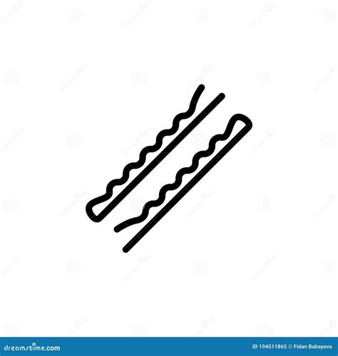 Bobby Pins Icon On White Background Simple Element Illustration From