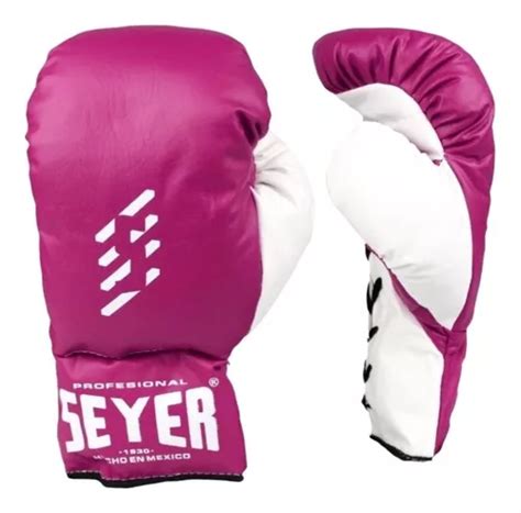 Guantes Box Vinil Seyer Onzas Rosa Con Agujeta Meses Sin Inter S