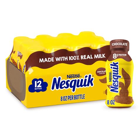 Nesquik Chocolate Milk Ready To Drink Low Fat Milk 12 Bulk Pack 8