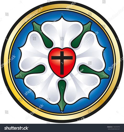 Luther Rose Colorized Illustration Luther Seal Stock Vector Royalty