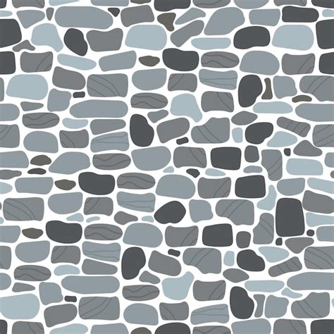 Premium Vector Stone Ground Seamless Pattern Mosaic Pebble Flooring