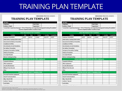 Employee Training Plan Template Artofit