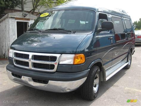 2002 Dark Spruce Green Metallic Dodge Ram Van 1500 Passenger Conversion 17635077 Photo 5