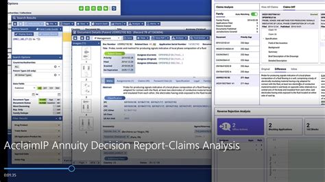 Acclaimip Annuity Decision Report Claims Analysis Anaqua Youtube