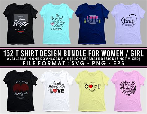 150+ Women's T-Shirt Designs & Mockups Bundle | InkyDeals