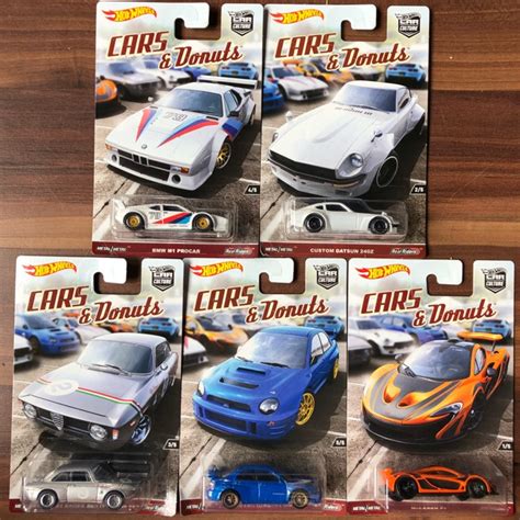 Hot Wheels Car Culture Cars And Donuts Set Pcs Damage Card Shopee