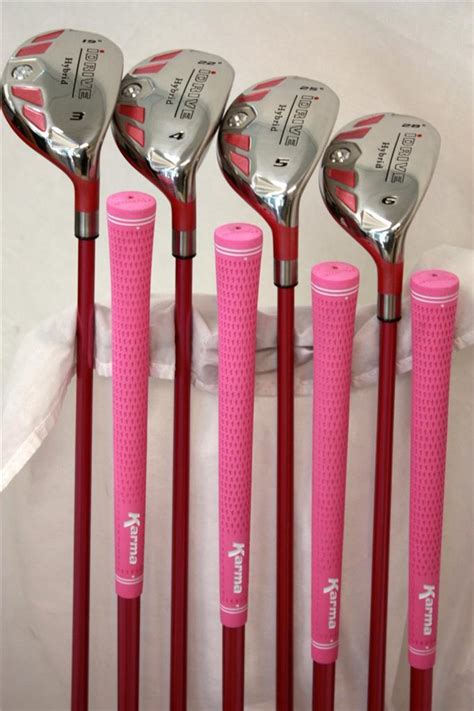 Pink Ladies All Hybrid Rescue Lady Hybrids Womens Full Set 3 Pw Sw Golf Clubs Ebay