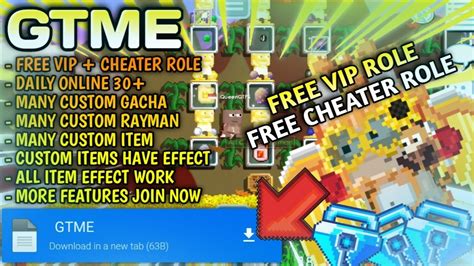 Free Vip Cheater Role Daily Onlime Gtme Growtopia