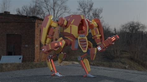 Mech Model Final Render Show Gamedevtv