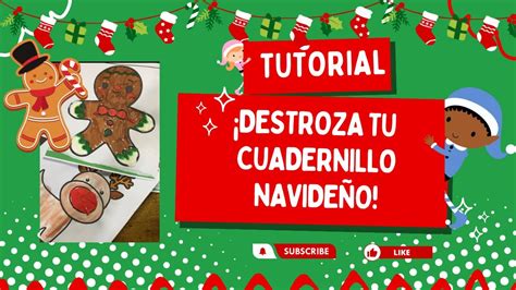 TUTORIAL DE DESTROZA TU CUADERNILLO NAVIDEÑO YouTube