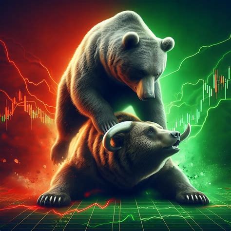 Premium Photo | Stock trading concept with bull bear and bear