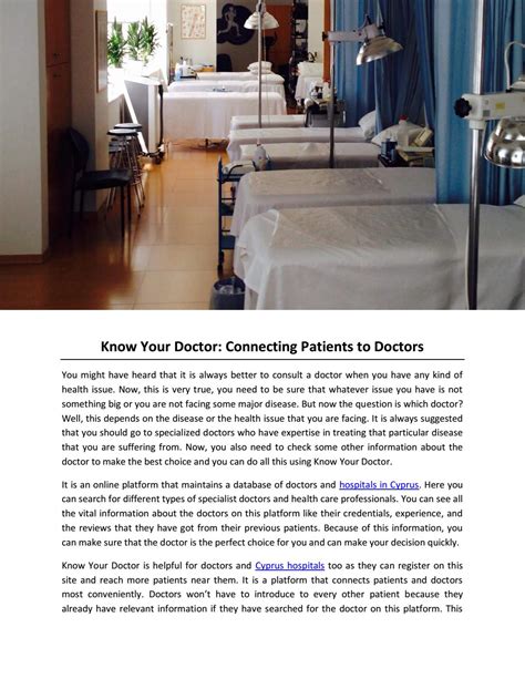 Know Your Doctor Connecting Patients To Doctors By Know Your Doctor