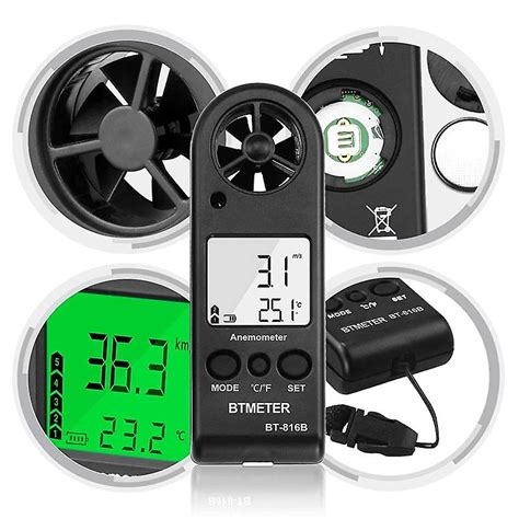 Bt B Handheld Lcd Digital Wind Speed Meter Portable Anemometer