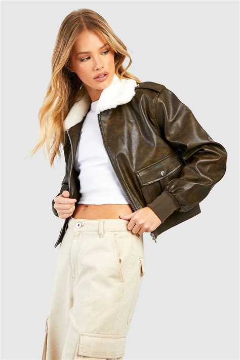 Faux Fur Collar Jacket Boohoo Uk