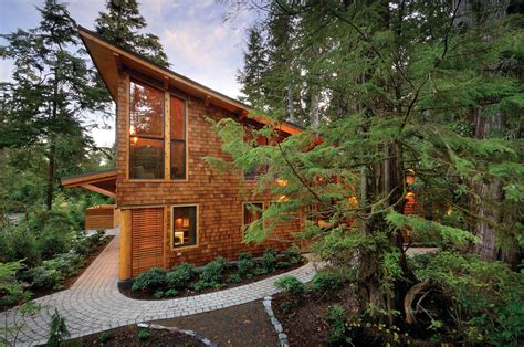 West Coast Style Modern Cedar Timber Cottage On Vancouver Island