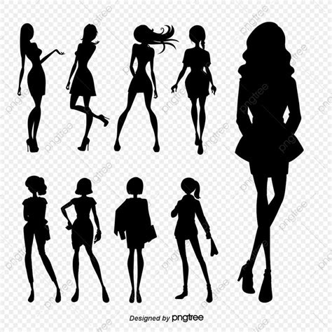 女性キャラクターシルエットイラスト画像とpsdフリー素材透過の無料ダウンロード Pngtree Woman Silhouette