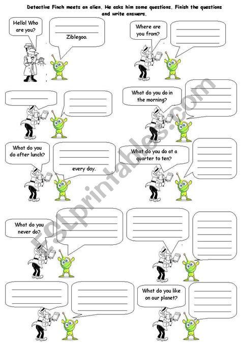 Dialogue With An Alien ESL Worksheet By Masha Postovalova