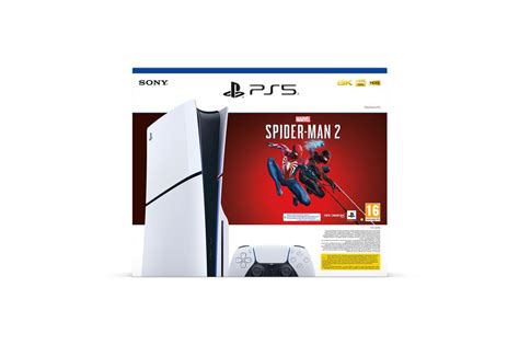 Console Sony Ps Slim Edition Standard Blanc Et Noir Marvel S Spider