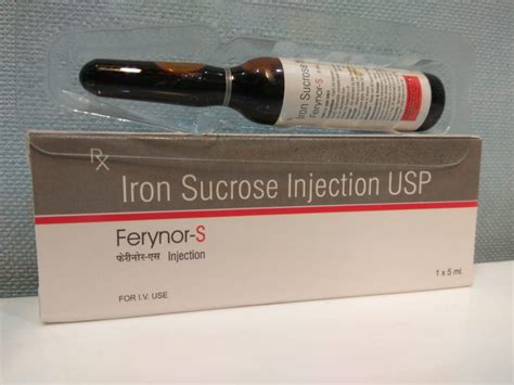 Iron Sucrose Injection Usp 1 5ml Rs 255 Pack Sarian Healthcare Id 16386602697