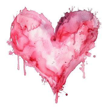 Pink Watercolor Heart Pink Watercolor Heart PNG Transparent Image