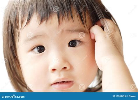 Baby With Confused Face Stock Image Image Of Innocent 10785495