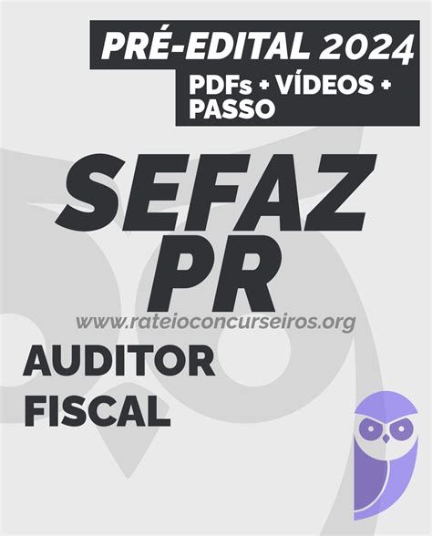 Sefaz Pr Auditor Fiscal Pr Edital