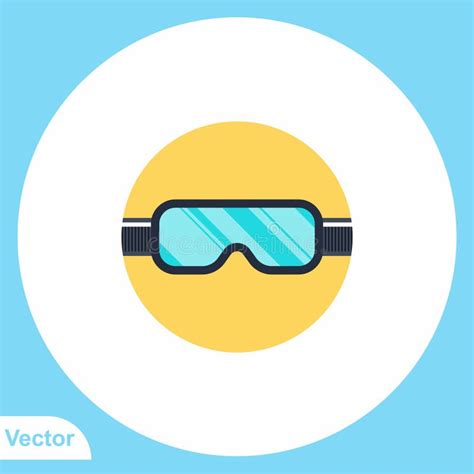 Safety Glasses Vector Icon Sign Symbol Stock Illustration