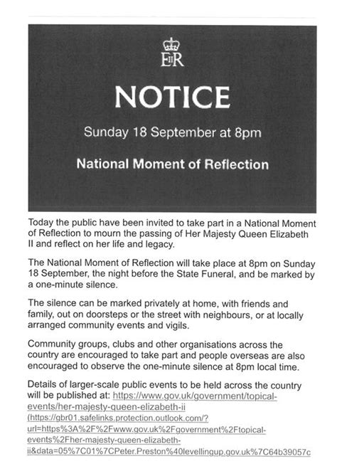 National Moment Of Reflection Pm Westgate On Sea Local