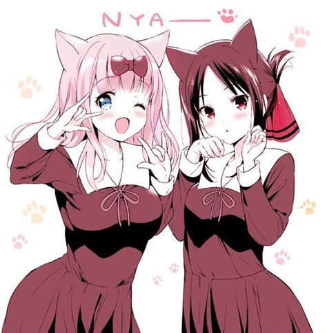 Neko Chika And Kaguya Kaguya Sama Love Is War Rkemonomimi