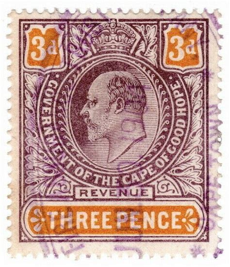 I B Cape Of Good Hope Revenue Stamp Duty 3d Africa South Africa